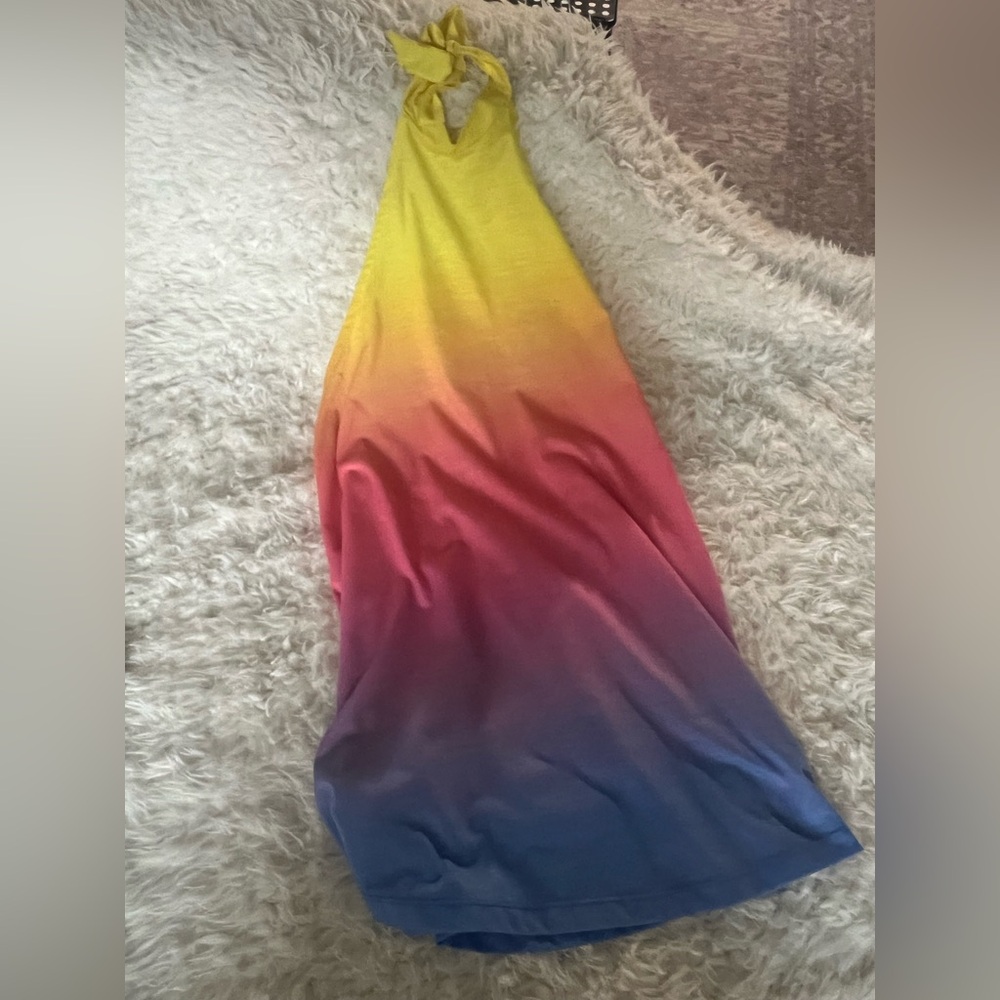 Colorful Halter Maxi Dress